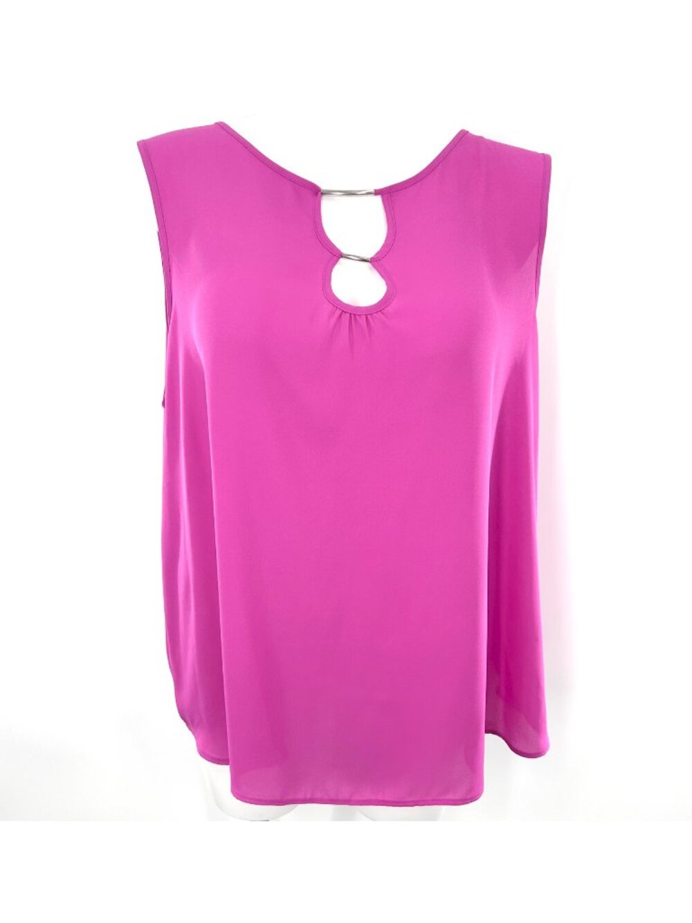 PRETTY PINKISH PURPLE SLEEVELES TUNIC TOP W/METAL ACCENTS - 22/24